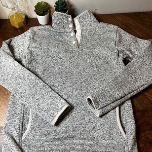 Eddie Bauer 1/4 button fleece sweater